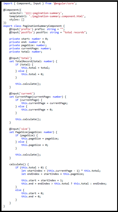 currentPage, total and pageSize