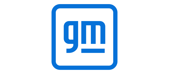 Blue rounded-square logo featuring a stylized lowercase 'gm' with an underline.
